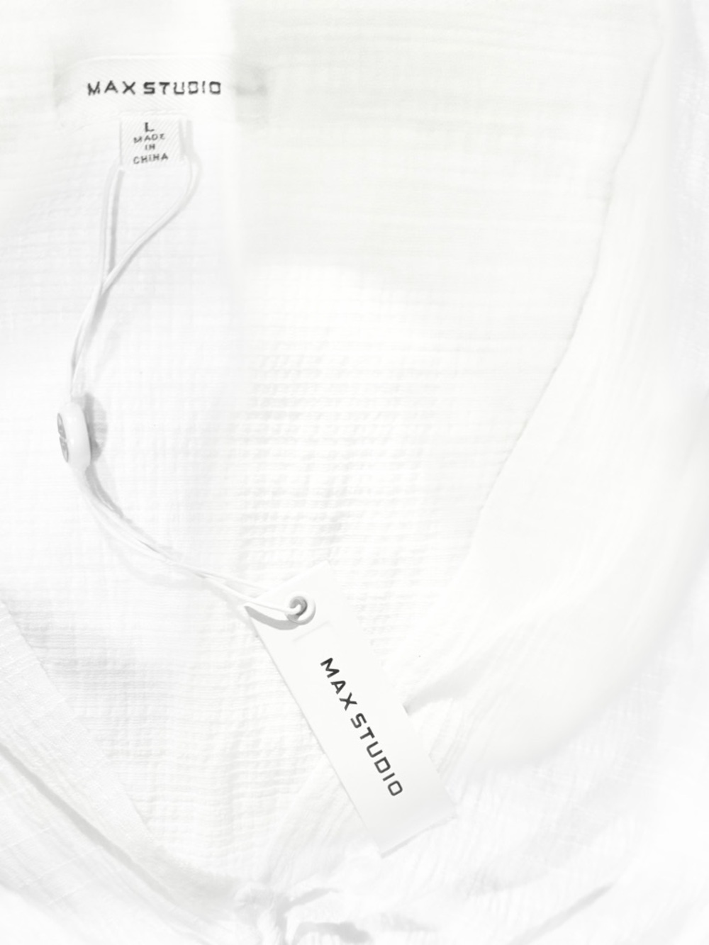 White Ruched Top - Picture 3 of 4